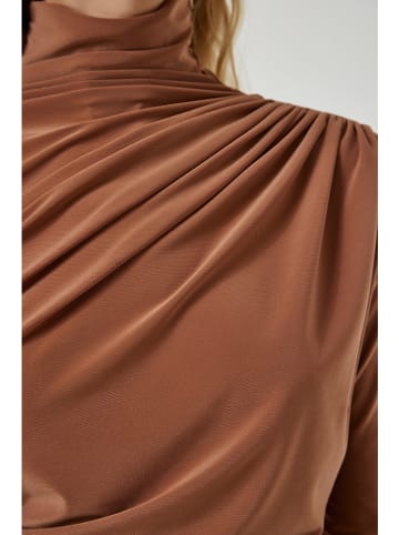 Happiness Istanbul Bluse in Hellbraun