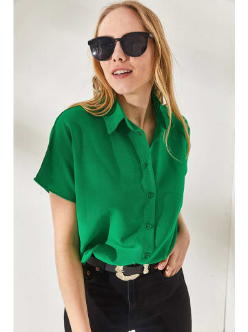 Olalook Linnen blouse groen