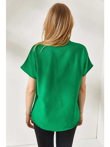 Olalook Linnen blouse groen