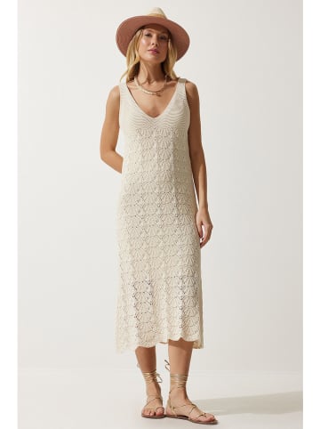 Happiness Istanbul Strickkleid in Creme
