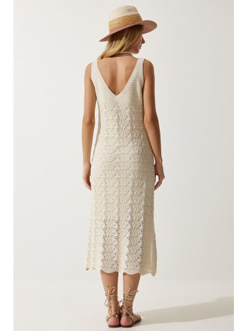 Happiness Istanbul Strickkleid in Creme