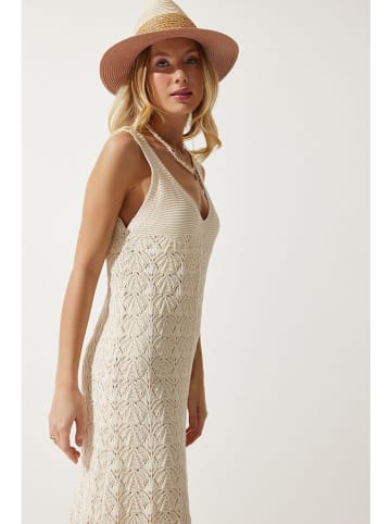 Happiness Istanbul Strickkleid in Creme