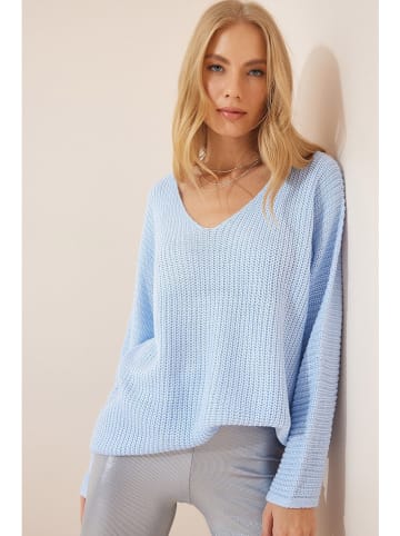 Happiness Istanbul Sweter w kolorze błękitnym