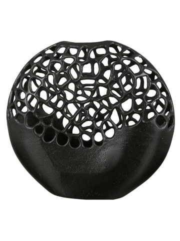 GILDE Vase "Osaka" in Schwarz - (B)34 x (H)32 cm