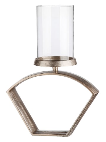 GILDE Windlicht "Nostro" in Champagner - (B)25,5 x (H)20 cm