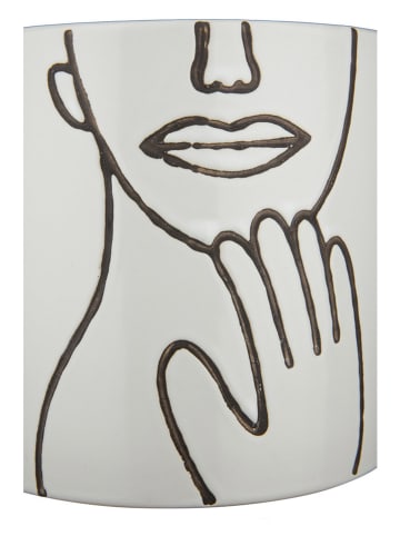 GILDE Overpot "Timido" wit - (B)15,5 x (H)14 cm