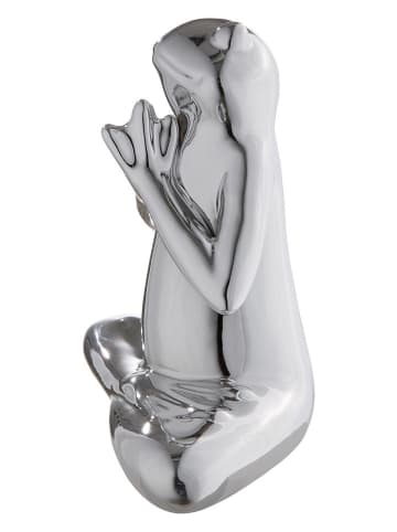 GILDE Decoratief figuur "Henry" zilverkleurig - (B)21 x (H)20 cm