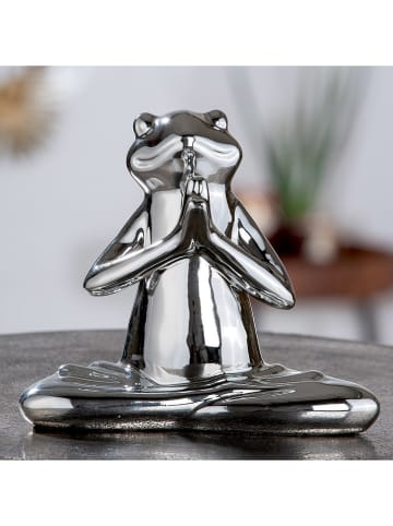 GILDE Decoratief figuur "Henry" zilverkleurig - (B)21 x (H)20 cm