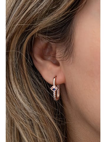 Heliophilia Silber-Creolen mit Edelsteinen