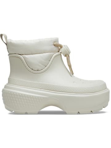 Crocs Botki zimowe "Stomp Puff" w kolorze kremowym