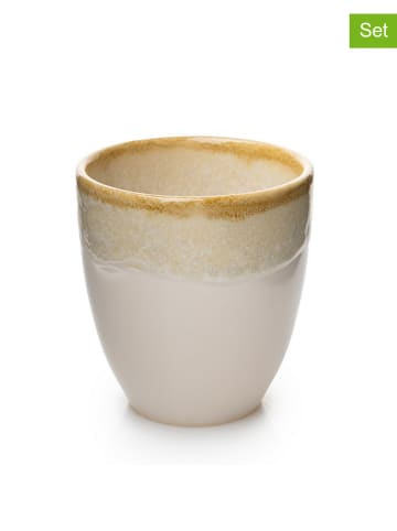 Hermia 6-delige set: koffiebekers beige - elk 280 ml