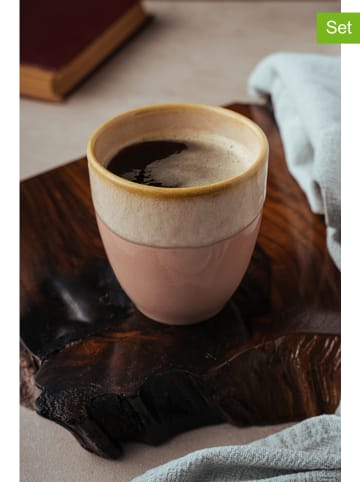 Hermia 6-delige set: koffiebekers lichtroze - elk 280 ml