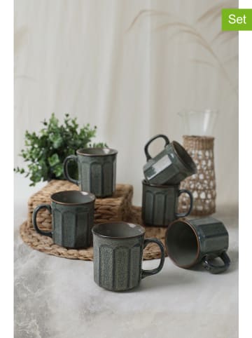 Hermia 10er-Set: Kaffeetassen in Anthrazit - 270 ml