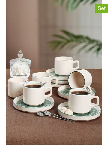 Hermia 6er-Set: Teetassen in Weiß - 184 ml