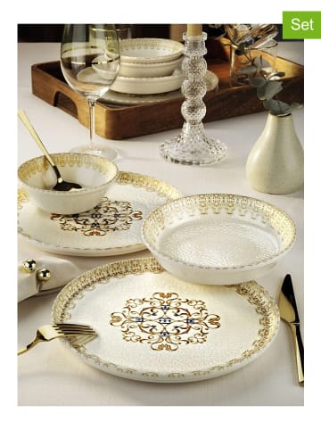 Hermia 18tlg. Kombiservice in Creme/ Gold