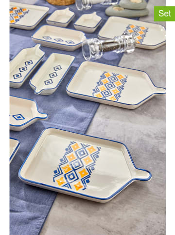 Hermia 14-delige ontbijtset beige/blauw