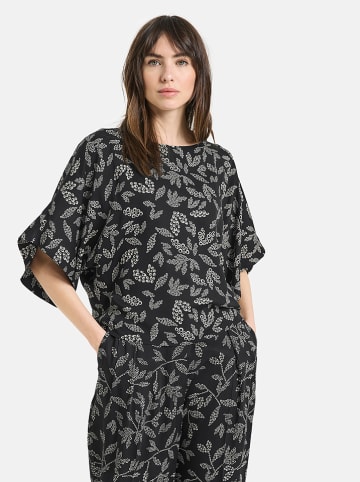 TAIFUN Blouse zwart/crème