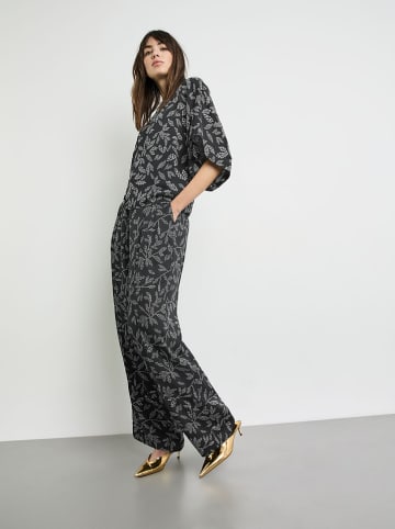 TAIFUN Bluse in Schwarz/ Creme