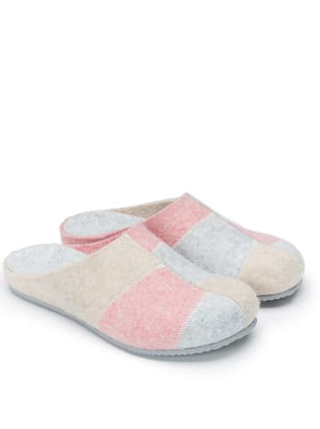 Mandel Clogs in Grau/ Pink