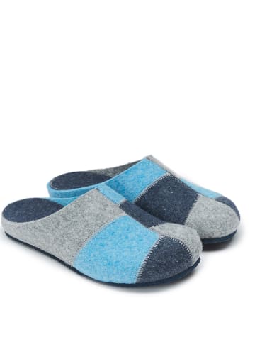 Mandel Clogs in Grau/ Blau