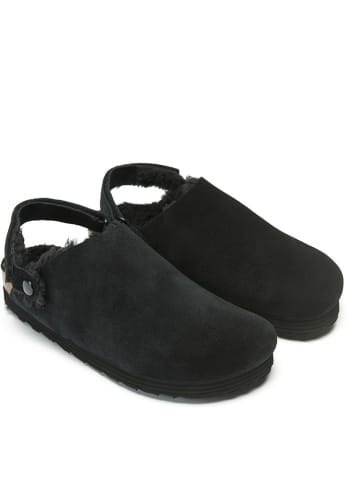 Mandel Skórzane chodaki w kolorze czarnym