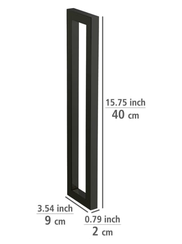 Wenko Handdoekenrek zwart - (B)2 x (H)40 x (D)9 cm