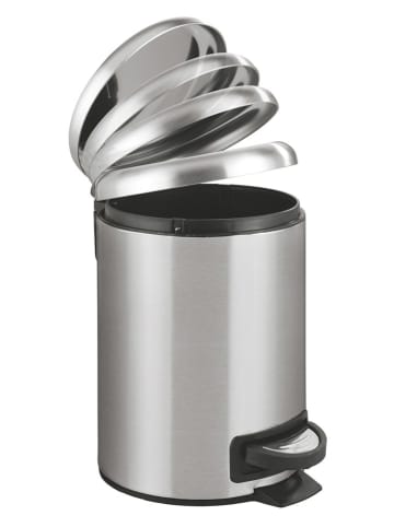 Wenko Pedaalemmer "Leman" zilverkleurig - 3 l