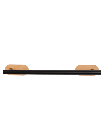 Wenko Roestvrijstalen handdoekhouder "Orea Bamboo" zwart - (L)40 x (H)4,5 x (D)7,5 cm