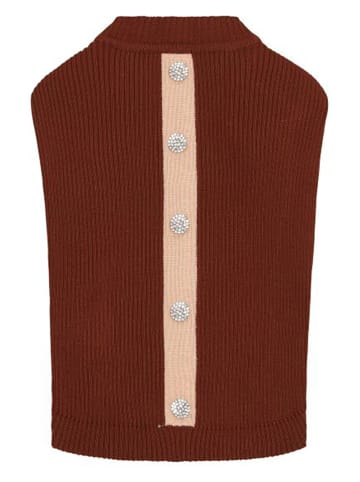 VOV & VUF Hundepullover in Rot/ Creme