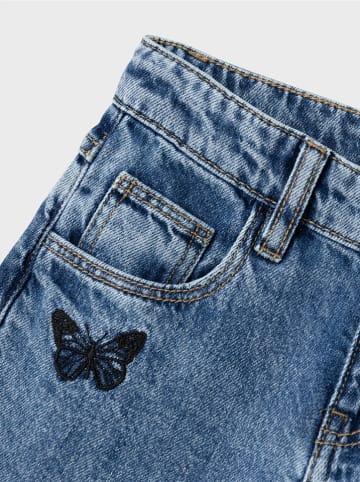 name it Spijkershort "Bella" - straight fit - blauw