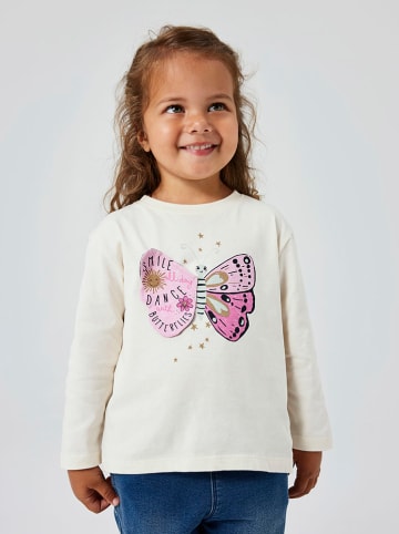 name it Longsleeve "Nydelig" crème/roze