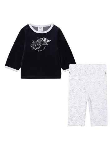 Carrément beau Pyjama in Schwarz/Weiß