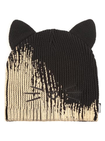 Karl Lagerfeld Kids Mütze in Beige/ Schwarz