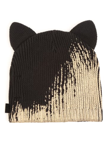 Karl Lagerfeld Kids Mütze in Beige/ Schwarz