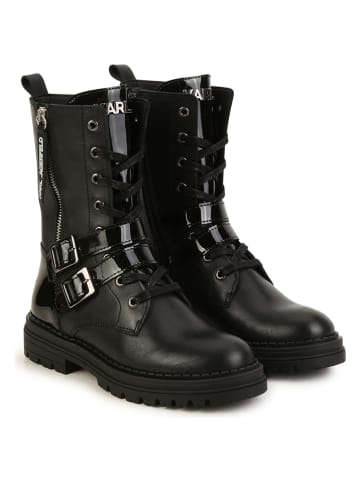 Karl Lagerfeld Kids Leren boots zwart