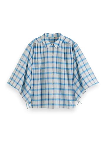 Scotch & Soda Bluse in Weiß/ Blau