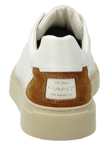 GANT Footwear Leder-Sneakers "Julice" in Weiß/ Hellbraun