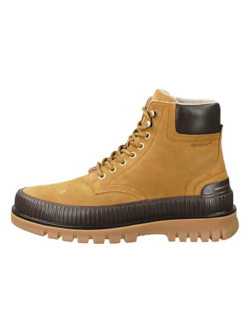 GANT Footwear Skórzane botki "Nebrada" w kolorze żółtym