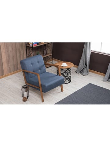 Scandinavia Concept Fauteuil "Kemer" blauw - (B)69 x (H)80 x (D)83 cm