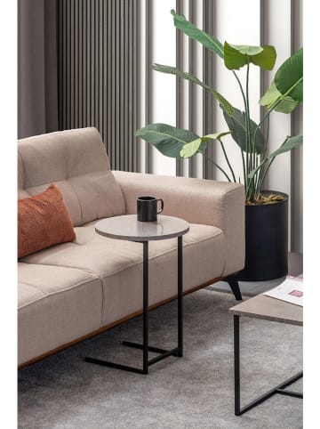 Scandinavia Concept Beistelltisch "Mitazor" in Grau/ Schwarz - (H)57 x Ø 38 cm