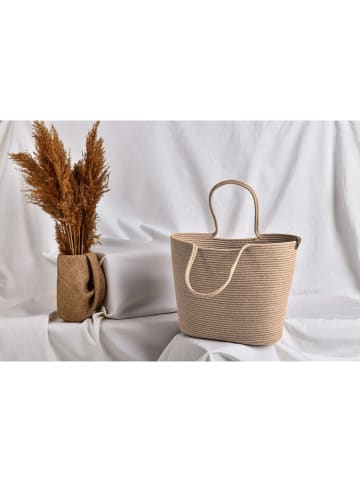 Scandinavia Concept Shopper "Ezekiel" beige - (B)46 x (H)46 x (D)18 cm