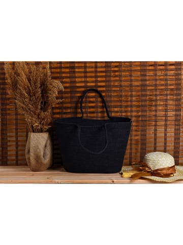 Scandinavia Concept Shopper "Ezekiel" in Schwarz - (B)46 x (H)46 x (T)18 cm