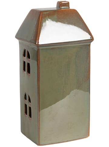 Clayre & Eef Dekofigur "Haus" in Grün - (B)7 x (H)15 x (T)6 cm - (B)7 x (H)15 x (T)6 cm