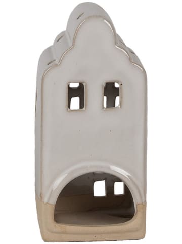 Clayre & Eef Świecznik w kolorze beżowo-kremowym - 7 x 14 x 6 cm