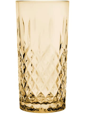 Clayre & Eef 6-delige set: drinkglazen geel - 280 ml