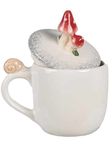 Clayre & Eef Kop wit/rood - 400 ml