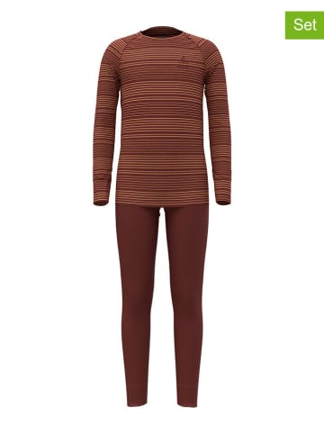 Odlo 2-częściowy zestaw "Active Warm Eco" w kolorze pomarańczowo-bordowym