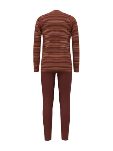 Odlo 2-częściowy zestaw "Active Warm Eco" w kolorze pomarańczowo-bordowym