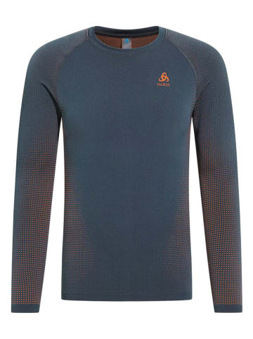 Odlo Functioneel onderhemd "Performance Warm Eco" donkerblauw/oranje