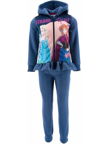 Disney Frozen 2-delige outfit: sweatvest "Frozen" blauw